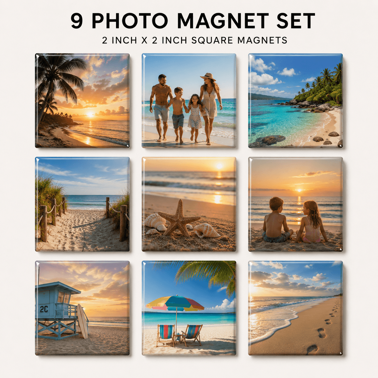 9 Custom Magnet Set- 2"x2"